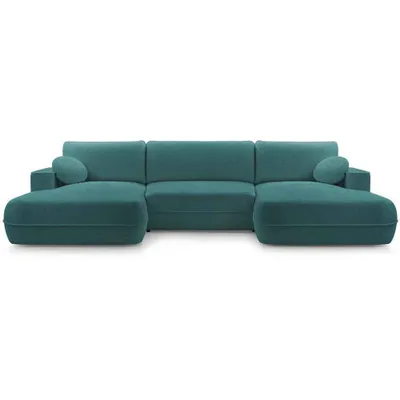Produktbild von Ecksofa mit Schlaffunktion FIERO U, Farbe: Blau (Bubble14)