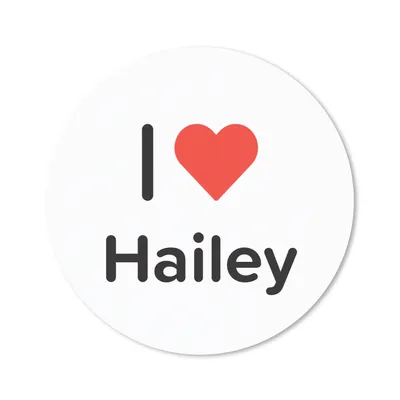 Produktbild von MuchoWow® Mauspad Mousepad Ich liebe - Hailey - Mädchen 40x40 cm - Mousepads - Maus Mat - Pad - Mausunterlage - Schreibtisch Accessoires