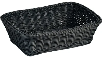 Produktbild von Kesper geflochtener Brotkorb - schwarz - 20 x 30 x 8,5 cm