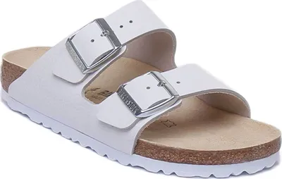 Produktbild von Birkenstock Arizona Riemchensandale aus Nubukleder für Frauen Weiß – 11,5 UK - 46 EU - 13/13,5 M US / Weiß