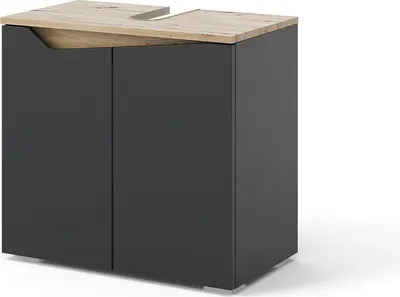 Obrázek produktu pro Vicco Základní skříňka pod umyvadlo Marelle, 60 x 57.5 cm se 2 dveřmi, Antracit/Řemeslný dub