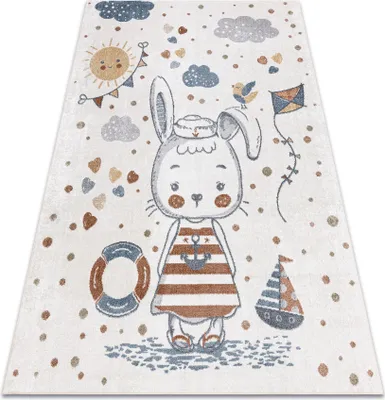 Produktbild von Teppich BONO 8441 Hase Matrose Creme / Blau Mehrfarben 280x370 cm