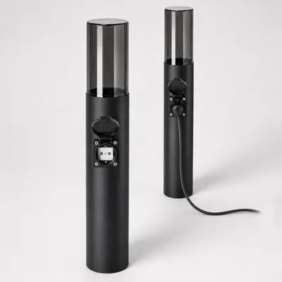 Immagine prodotto di SSC-LUXon VARDA lampada da terra per esterni con attacco E27 nero altezza 50cm - lampada da terra per esterni con attacco 230V