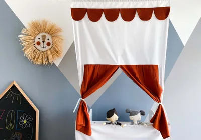 Produktbild von KraftKids Puppentheater Doppelkrepp Rot Herbstrot Doppelkrepp Rot Herbstrot