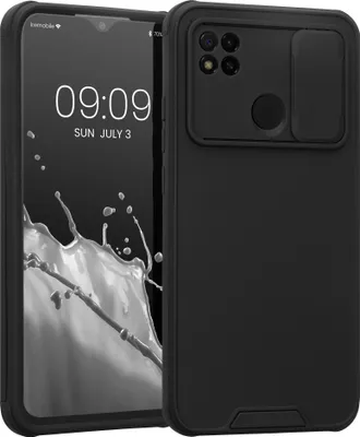 Produktbild von kwmobile Handyhülle kompatibel mit Xiaomi Redmi 9C - Hardcase mit Kameraschutz - Bumper in Schwarz