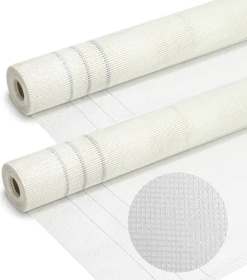 Immagine prodotto di Bettizia 100m² rete di armatura rete per intonaco (1m x 50m) rete per intonaco 160g/m² rete in fibra di vetro 4mm x 4mm fibra di vetro facciata bianca