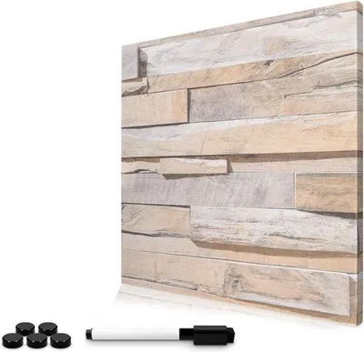 Produktbild von Famanu Magnetisches Whiteboard 40x40 cm - Auswischbar mit Stift, Magneten und Montageset
