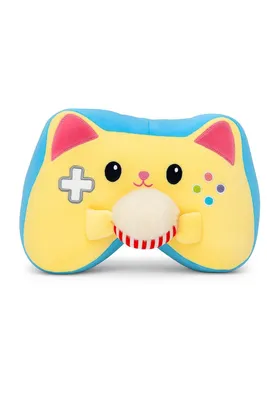 Produktbild von Kuscheltier Joystick 30 cm blau-gelb – Weiches Plüschtier, Stofftier