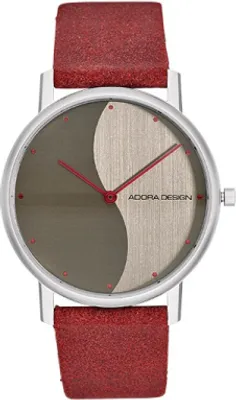 Produktbild von ADORA AD8497 Damen Damenuhr Edelstahl Lederband rot