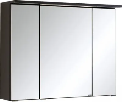 Produktbild von Bologna 3D-Spiegelschrank, graphitgrau,LED-Einbauleuchte