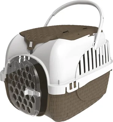 Image de Bama Pet Transportbox 52x33x34 cm Taupe/Wit