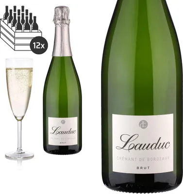 Produktbild von 12er Karton Crémant de Bordeaux Blanc Brut von Château Lauduc - Crémant