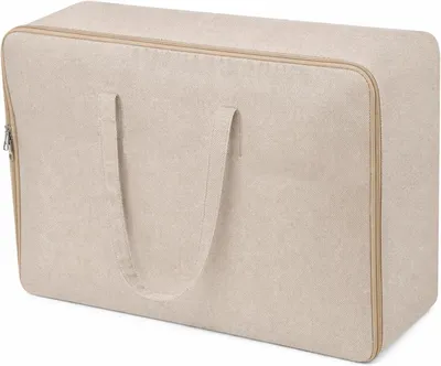 Productafbeelding van XXL opbergtas - Set van 2 - Waterdichte en stofdichte opbergtas voor dekbedden - Kussens - Beddengoed beige-105L