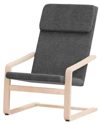 Produktbild von Relaxsessel mit Rückenlehne, Einzelsessel für Wohnzimmer und Schlafzimmer, Dunkelgrau
