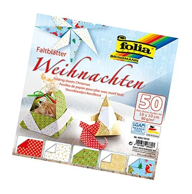 Produktbild von folia Faltblätter "Weihnachten" 100 x 100 mm 80 g/qm 50 Blatt