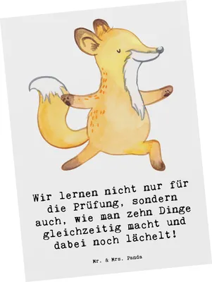 Produktbild von Mr. & Mrs. Panda Postkarte Auszubildende Lächeln - Weiß - Geschenk, Ansichtskarten, Berufsprodukte, persönliches Wachstum, Ansichtskarte, Postkarten, Berufskarriere