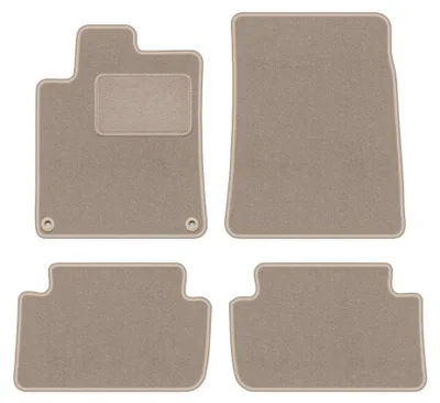 Immagine prodotto di Tappetini in moquette per Peugeot 407 2004-2011 (coupé/berlina/station wagon) – set 4 pezzi, beige, su misura – Wielganizator LUX