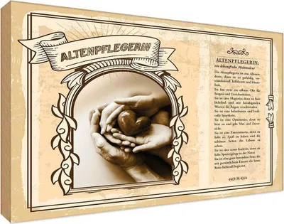 Produktbild von vianmo Holzschild 12x18 cm Altenpflegerin Beruf Arbeit