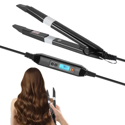 Produktbild von Professionelles Glätteisen - Keratin Haarverlängerungszange - LED Display - 80–200°C - 60 s Schnellaufheizung - Schwarz