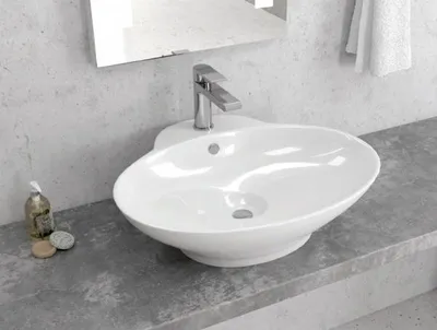 Immagine prodotto di Lavabo ovale in Vetroceramica POCRE 61x49,5x20 cm KARAG