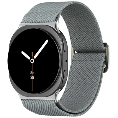 Produktbild von imoshion Elastisches Nylonarmband für Samsung Galaxy Watch 8 (40/44mm) / Classic (46mm) - Grau
