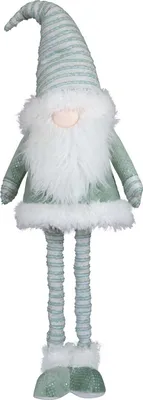 Produktbild von Weihnachten großer Deko Wichtel ausziehbare Beine 48-62cm (77-90cm) grün weiß