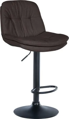 Produktbild von CLP Barhocker Laurel Stoff höhenverstellbar und drehbar dunkelgrau Material Gestell Metall matt schwarz