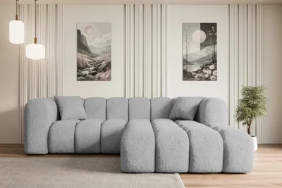 Produktbild von ALTDECOR Ecksofa in L-Form OLEA-L1 - 231x173x74 cm Hellgrau - Corner Sofa Bett Eckcouch Couch Wohnlandschaft Cauchsofa