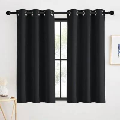 Productafbeelding van Blackout Gordijnen - 2 Panelen 90 x 90 cm - Zwart