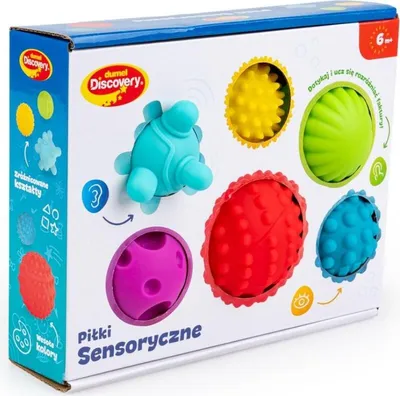 Zdjęcie produktu dla Dumel Zestaw 6 Piłeczek Sensorycznych – Kolorowe odkrycia dla małych rączek!