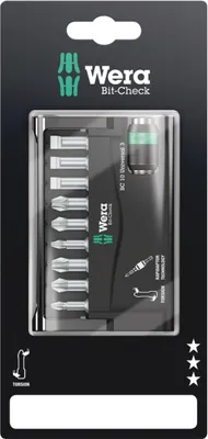 Produktbild von Wera 05073410001, 10 Stück(e), Phillips, Pozidriv, Schlitz, PH 1, PH 2, PH 3, PZ 1, PZ 2, PZ 3, 200 mm, 15 mm