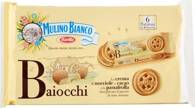 Produktbild von Mulino Bianco Biscotti con Crema alla Nocciola e Cacao 336g - italienische Premium Kekse