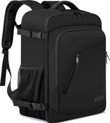 Produktbild von Handgepäck Reiserucksack für Easyjet 45x36x20 Schwarz 15.6 Zoll Laptop USB-Ladeanschluss