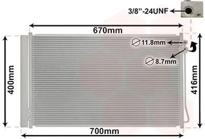 Image de Condenseur de climatisation Van Wezel pour