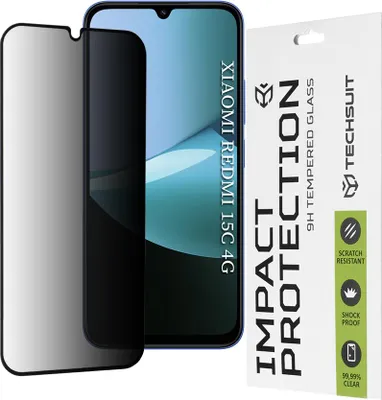 Obrázek produktu pro Techsuit - 111D Privacy Full Glue - Xiaomi Redmi 15C 4G / Redmi 15C 5G - Black