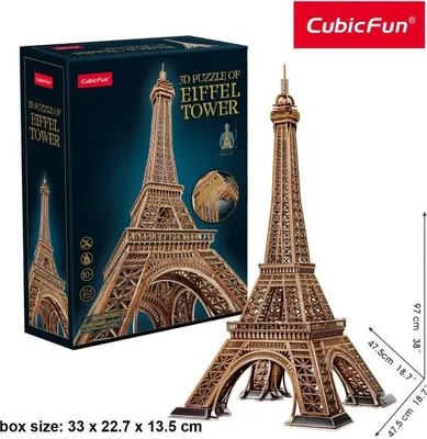 Obrázek produktu pro 3D puzzle Cubic Fun Eiffelova v MC284H 02842