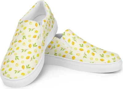 Produktbild von Mr. & Mrs. Panda Loafer Damen Frische Zitronen Größe 35 1/2 - Gelb - Geschenk, Slipper Für, Damenschuhe, Zitrone, Muster, Zitrusfrüchte, Espadrilles, Mokassins