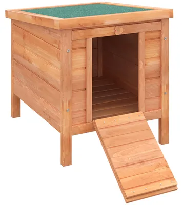 Produktbild von Kleintierstall Kleintierhaus mit Rampe Holz Grün + Natur