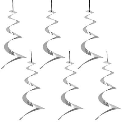 Produktbild von 6er Set Windspirale Vogelschutz Reflektierend Spirale Windspiel Balkon Taubenschutz