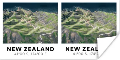 Produktbild von MuchoWow® Poster Neuseeland - Wasser - Felsen - Meer 40x20 cm - Poster für die Wand - Poster Schlafzimmer