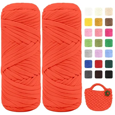 Zdjęcie produktu dla Koszulki bawełniane, zestaw 2 sztuki (po 200g/75m), kolor czerwono-pomarańczowy