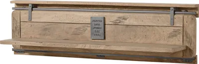 Immagine prodotto di MASSIVMOEBEL24 | Wandregal Mango 180x25x38 beige lackiert RAILWAY #391