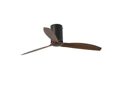 Immagine prodotto di Ventilatore da soffitto a risparmio energetico con telecomando Mini Tube nero opaco / noce 128 cm