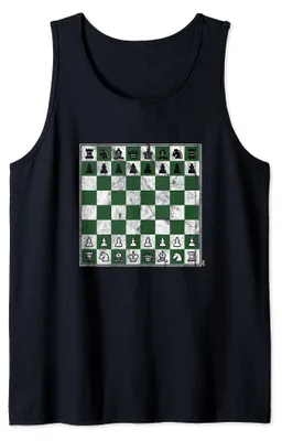 Produktbild von Schachspiel Schachfiguren Dame Schachmatt Schachbrett Tank Top