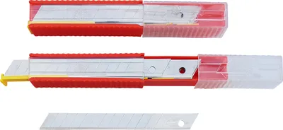 Produktbild von 10 Abbrechklingen 9mm roter Sicherheitsspender