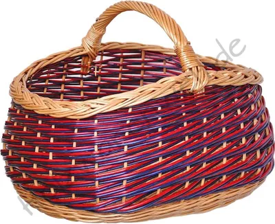 Produktbild von YULKA Einkaufskorb Weidenkorb Geschenkkorb Korb aus Weide Bunt Handarbeit (L) 40 x (B) 33 x (H) 21/33