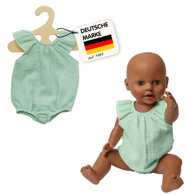 Produktbild von Heless 1413 - Puppenkleidung aus Musselin, 100% Baumwolle, Body mit Rüschen