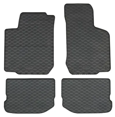Gummifußmatten Set 4-teilig für VW New Beetle + VW Golf 4 / Bora, schwarz