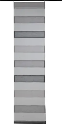 Produktbild von Flächenvorhang - 60 x 245 cm - Grau - Weiß - mit Streifen