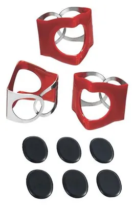 Productafbeelding van PinchClip bekklemset, 3 stuks, rood, met dempingspads